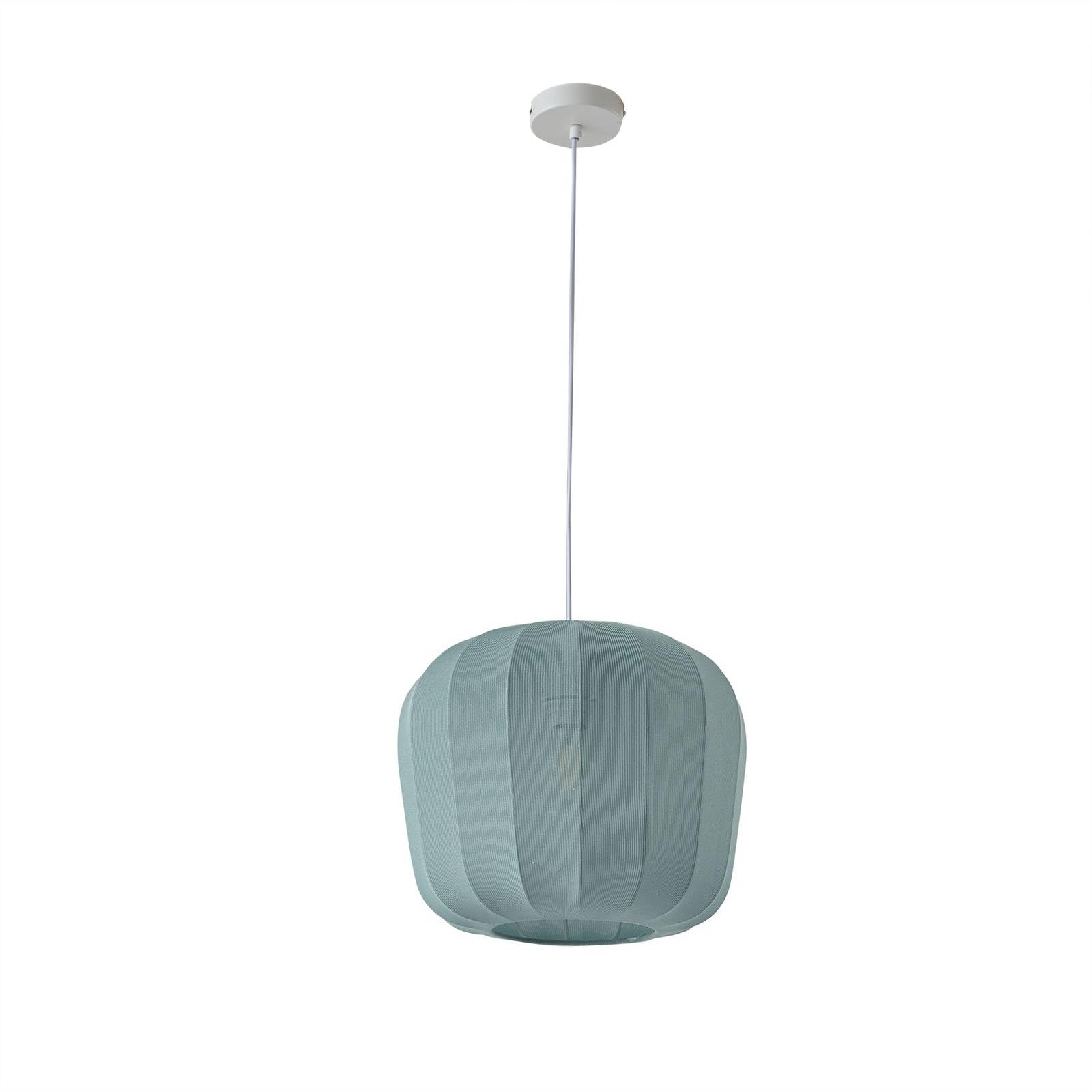 Lindby Pendant Light Helin, Blue, Ø 35 Cm, Fabric