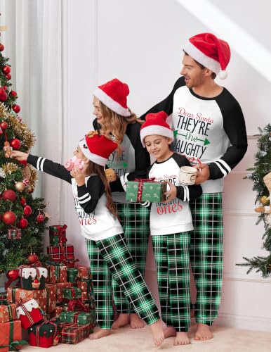Ekouaer Family Christmas Pajamas Matching Sets Cute Long Sleeve Couple Pjs - image 2