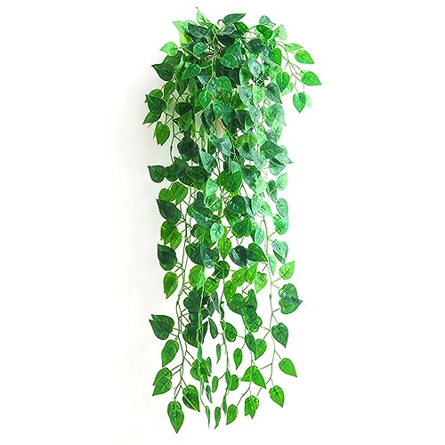 Plantas colgantes artificiales, plantas falsas grandes, plantas decorativas para el hogar, jardín, boda, fiesta, decoración interior y exterior
