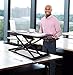 Flexpro Hero 37 Inch Standing Desk Converter, for Office and Home, Height Adjustable, 2 Level Sit to Stand Workspace with Keyboard Shelf & Monitor Riser, Sit or Stand (Black, 37 x 18 x 4.5 to 20)