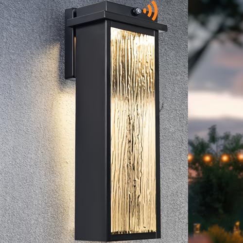 Image of VenzBlomia 16 inch Black Dusk to Dawn LED Outdoor Wall Light 1 Pack