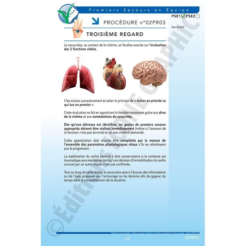 Fiches "Recommandations 2023 PREMIERS SECOURS PSE1/PSE2"