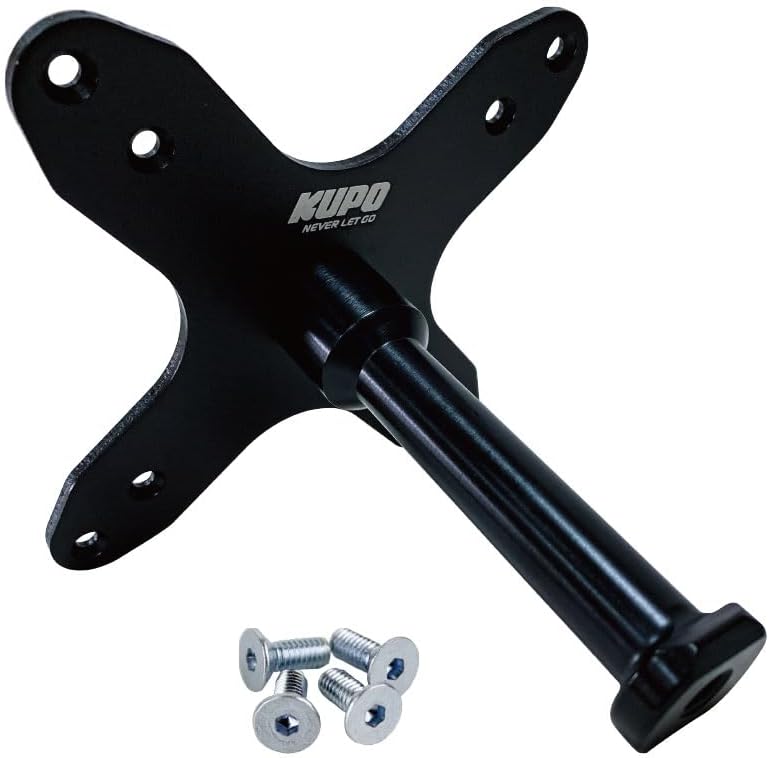 Kupo Monitor Mounting Plate with Baby Pin for VESA 75 x 75 and 100 x 100 Monitors with Fixed 5/8" Pin for Grip Head Positioning (KG028611)