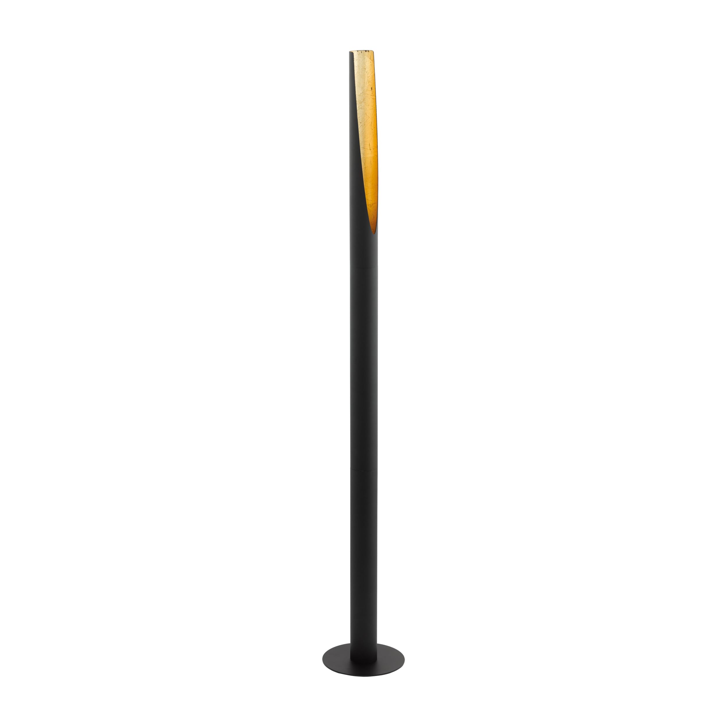 Eglo Barbotto 1-Flame Floor lamp, Steel Rod Light, Black and Gold Colours | GU10 socket, incl. foot switch