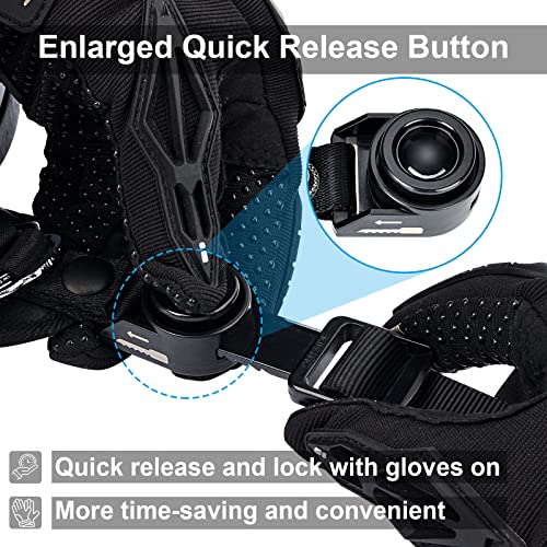 Iguerburn Motorcycle Helmet Quick Release Buckle Kit, Helmet Chin Strap Adapter Only For D-Ring Half Helmet - Install Without Cutting Straps, Easy One-Hand Release While Wearing Gloves #TOP3