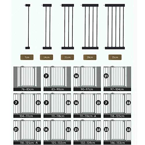 Barrière de sécurité extensible 104-111cm porte animaux bébé - 7