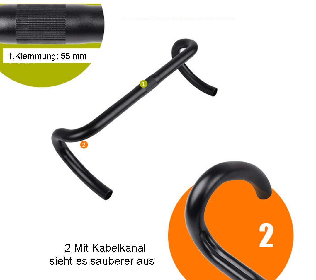 380/400/420mm Carbon Stuur Racefiets Berg Stuur 31,8mm Ultralicht Geïntegreerd Stuur For Downhill En Enduro Rijden MTB/XC/AM/FR/DH (Size : 400mm