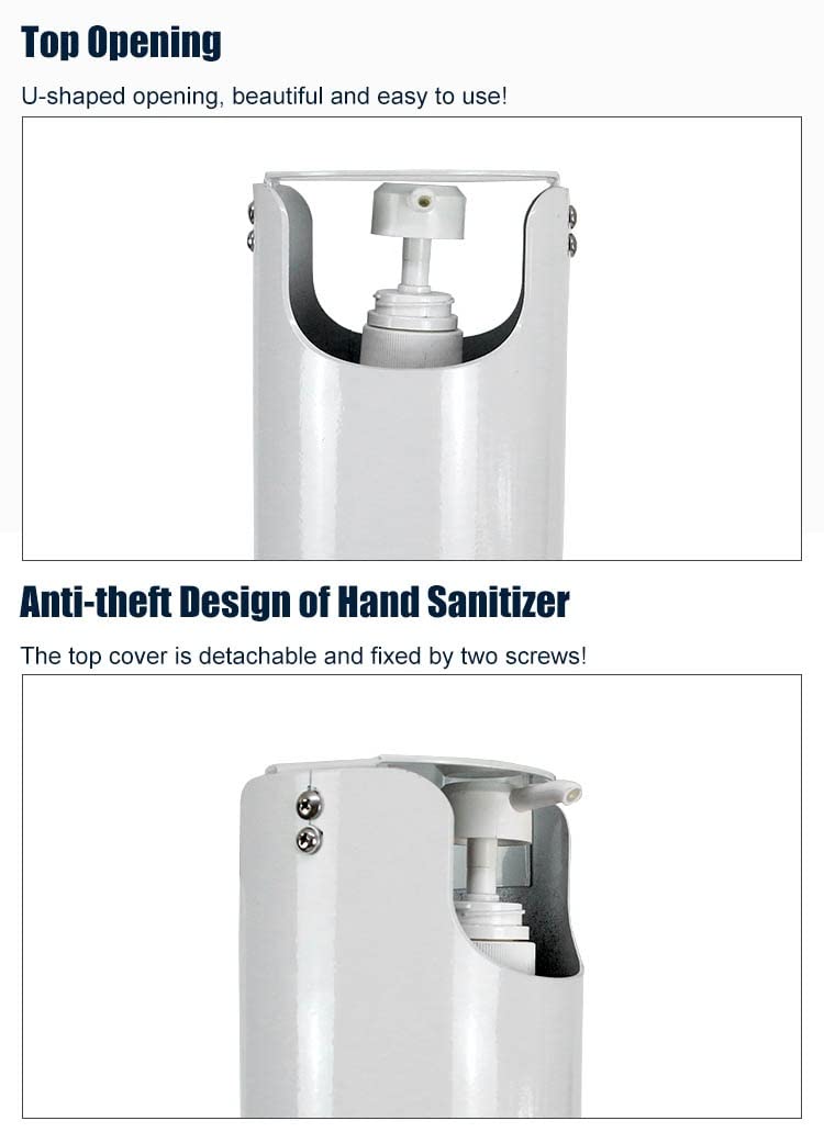 Dispenser di disinfettante per le mani Touch Free, stazione di disinfettante per sapone per mani autoportante, supporto per pompa di sapone liquido/gel a pedale per chiese aziendal