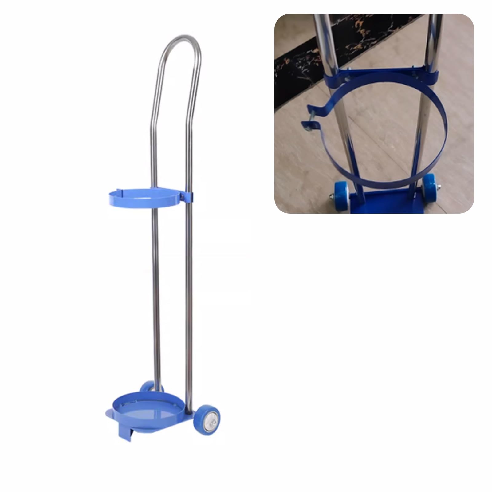 Gas cylinder trolley, Cylinder Tank Holder Freestanding Oxygen Cart Trolley, 31.99(80cm/31.4in)