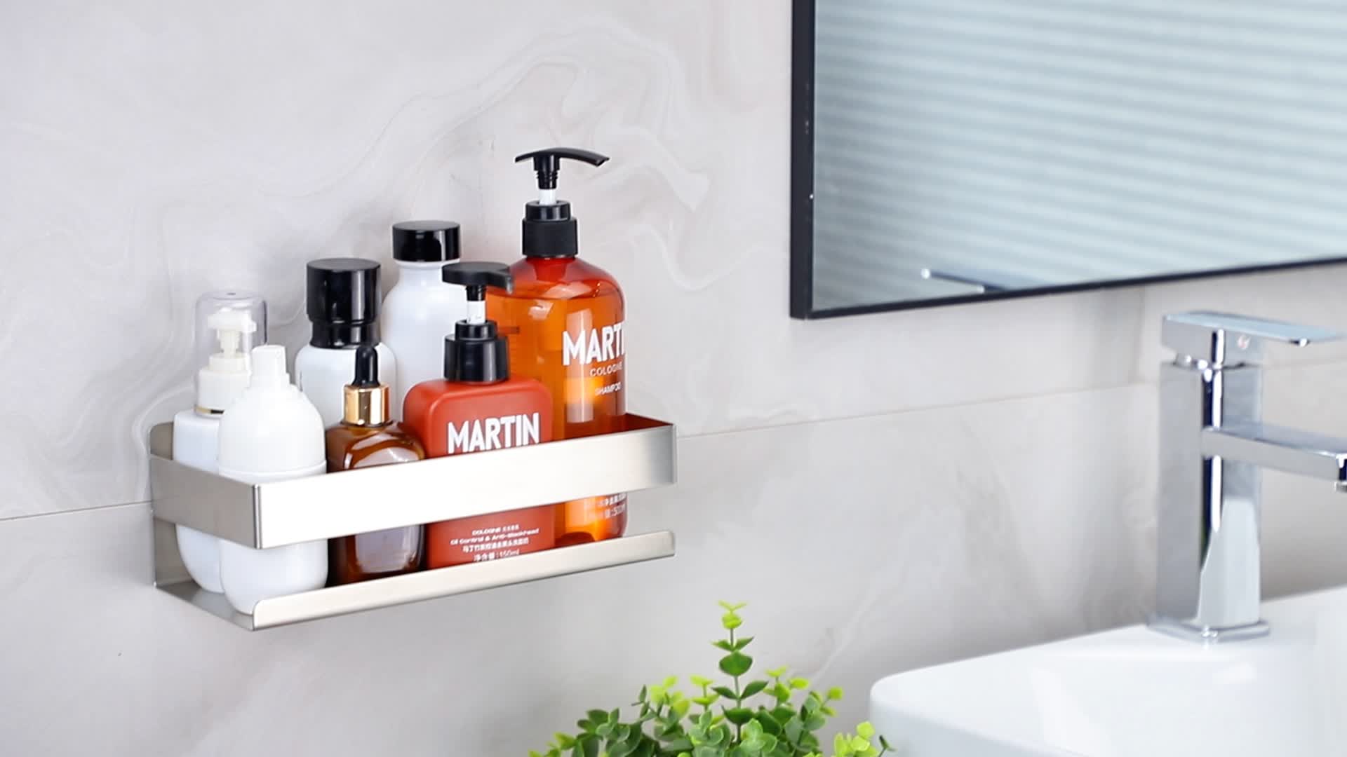 ODesign Mensole Doccia 3 Pezzi – Portaoggetti In Acciaio Inox SUS304 – Installazione Adesiva Senza Fori – Per Shampoo, Bagno, Cucina - 3