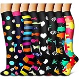 Compression Socks For Women and Men Circulation(8 Pairs)-Best support for Running,Sports,Pregnancy
