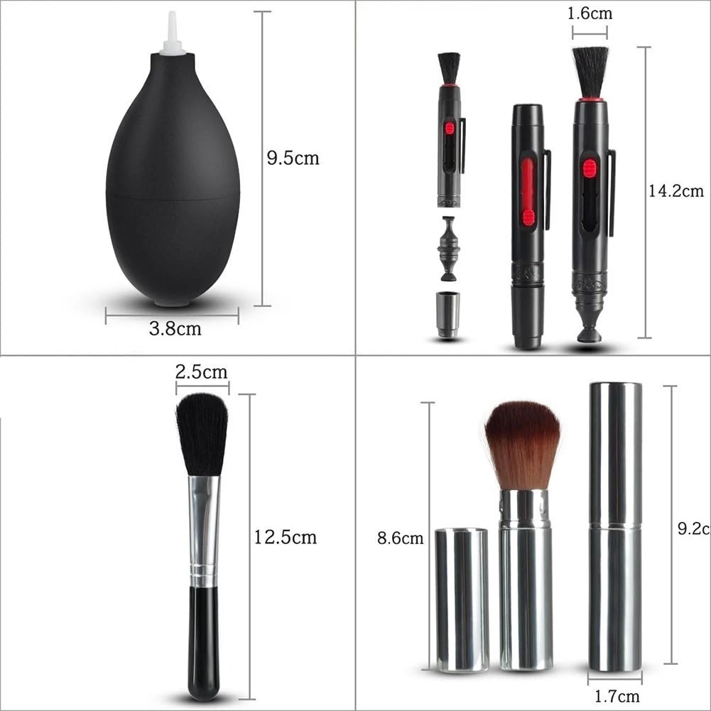 Kit di pulizia for fotocamera da 19 pezzi Kit di pulizia for sensore for fotocamera digitale con obiettivo DSLR Kit di pulizia for fotocamera DSLR DV