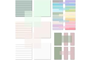 Temiary Transparent Sticky Notes with Lines