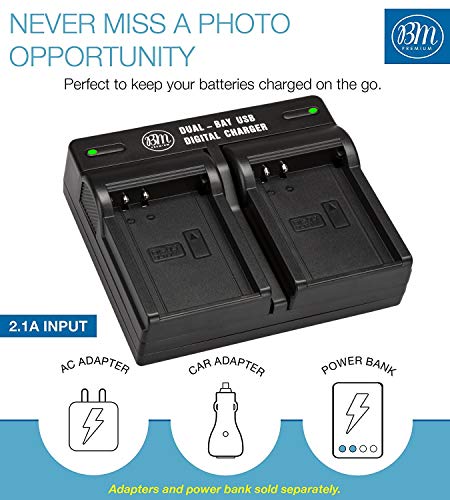 Bm Premium 2 Bls-50, Ps-Bls5 Batteries And Dual Bay Charger For Olympus Om-5, Om-D E-M5 Iii, E-M10, E-M10 Iii, E-M10 Iv, E-Pl8 E-Pl9 E-Pl10 Stylus 1 Cameras #TOP2