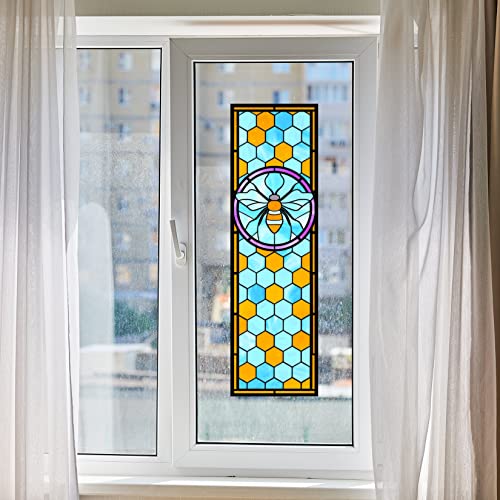 Película para ventana vidriada patrón panal 7.2x24" miniatura 3