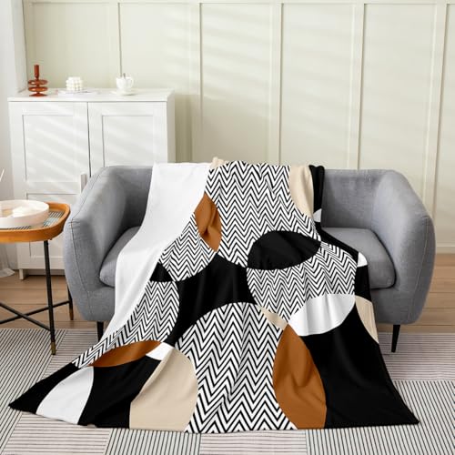 Circle Swirls Throw Blanket Throw Size, Geometric Ripple Fleece Blanket,