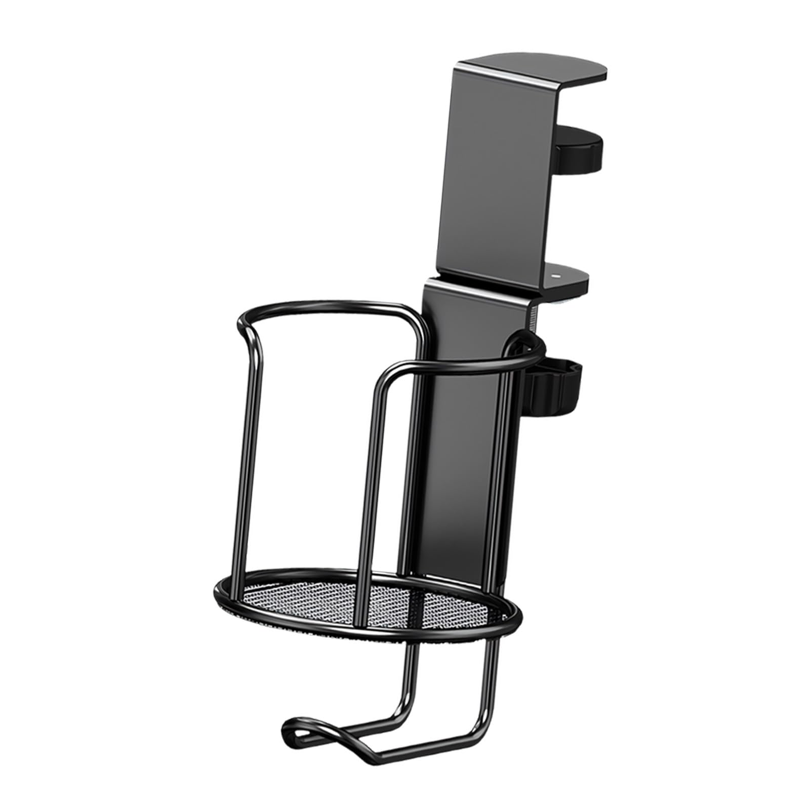 Xjdzineq Duty Steel Rotating Cup Holder and Headphone Hook for Desk Mount Space Saving Clamp on Cup Holder