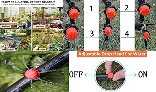 Image of DIY Crafts 40x, Red Black, Red Black Nozzle Only For Patio Misting Micro Flow Irrigation Nylon Misting Cooling System Plastic Mist Nozzle Sprinkler Micro Bubbler Home Garden Lawn Only (40x, Red Black)