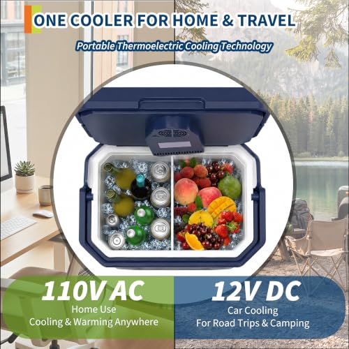 Image of 35QT Electric Cooler with Locking Handle for Camping & Road Trips