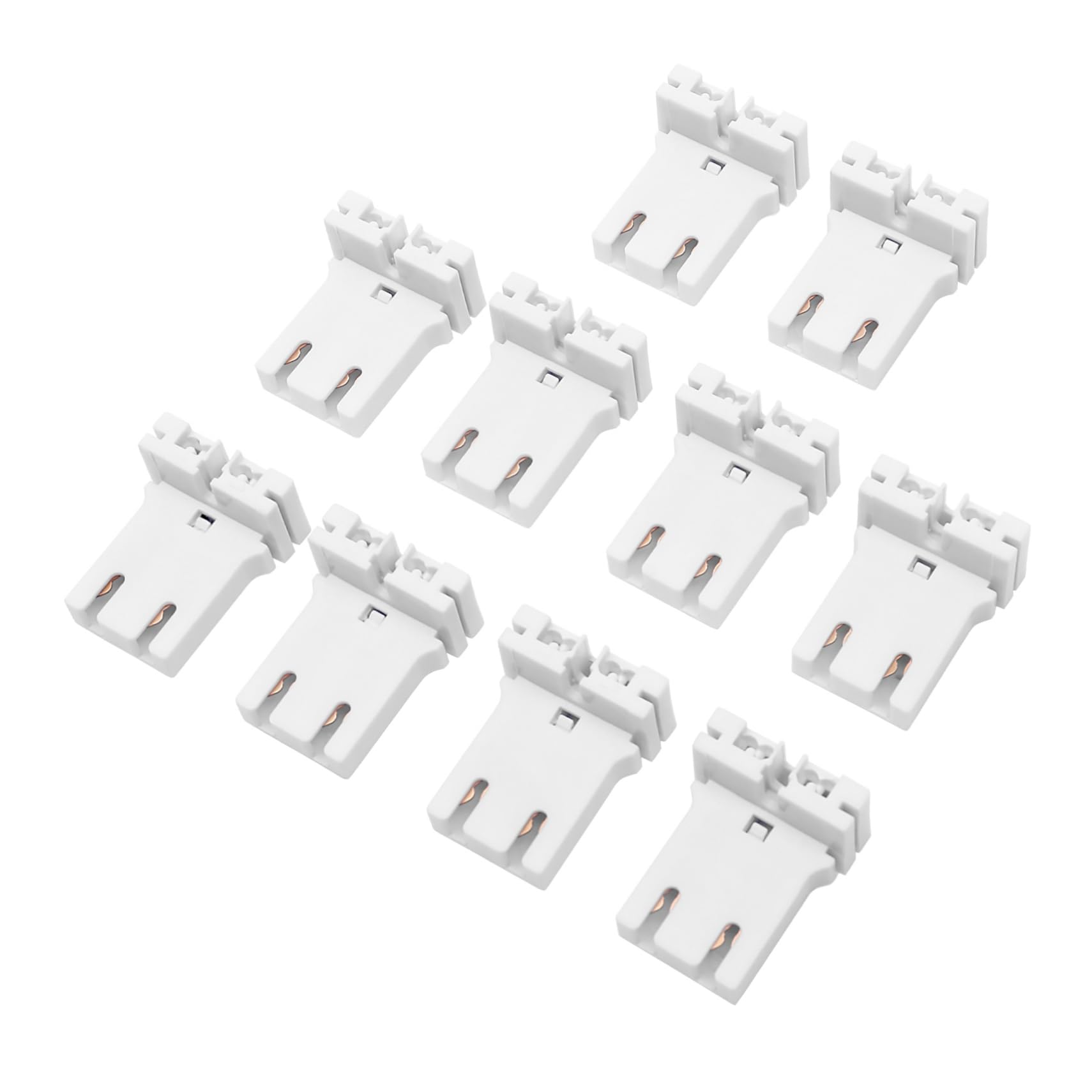 jojofuny 9 Set Di Portalampada Fluorescente Di Ricambio T12 Portalampada Per Tubo Attacco Bi-pin Medio Facile Installazione Per 10 Pezzi*9
