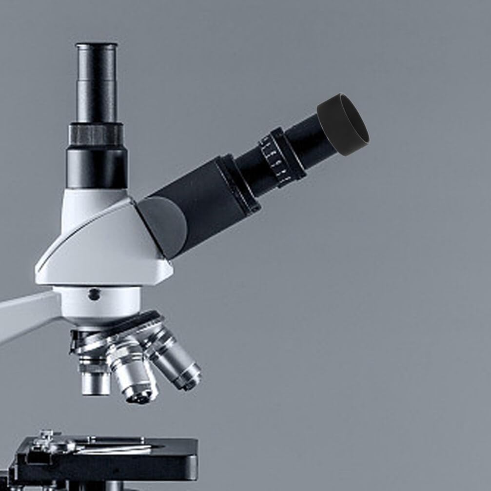 SEWACC 4pcs Rubber Eyepiece Protective for Microscope Easy to Install Remove Maintain Clarity Essential Lab Accessory for Microscopy