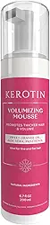Kerotin Mousse volumizante para levantamento de mousses l Hair Thickening Mousse l Styling para definição instantânea de cabelo – Aumenta a espessura do cabelo, ideal para cabelos finos e finos, sem crueldade, feito nos EUA.