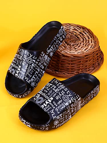 Image of Pampy Angel Zig Zag All StyleMen's Flip Flops Slides Back Open Household Comfortable Slippers