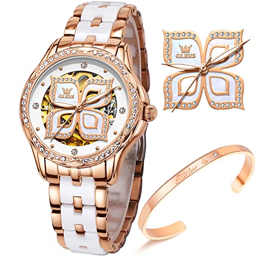 Image of OLEVS Women Watches Diamond Luxury Dress Ladies for Small Wrist Watch Gold Silver Stainless Steel Analog Quartz Day Date Waterproof Watches