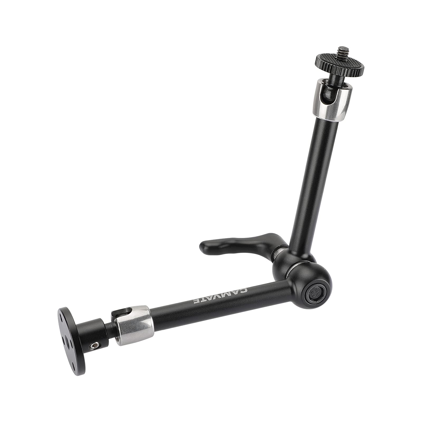 CAMVATE Braccio magico da 2876 con testa a sfera da 1/4" e manopola di blocco centrale rinforzata + base circolare per montaggio a parete - 2876