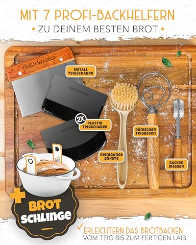 KRUSTENZAUBER Brotbackform mit Deckel im XXL-Set für selbstgebackenes Brot – Ansicht 4