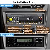 Car Stereo Bluetooth Single Din Car Stereo with Voice Assistant/Bluetooth 5.0 /MP3 Media Player with FM/7 Color Light/Car MP3 Player USB AUX Port/Audio Recording/Remote Control/USB Fast Charging - Image 2