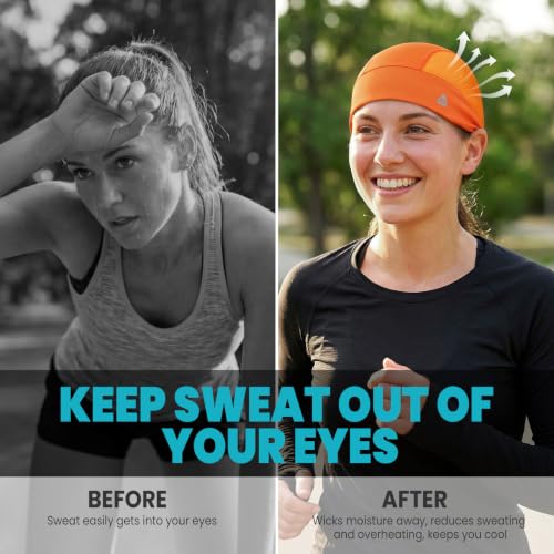 Image of YANIKY Skull Caps for Men, Breathable Mesh Helmet Liner Sport Cooling Skull Caps for Women Sweat Cap Lightweight Cycling Cap
