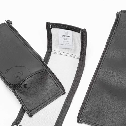 Miniatura 4 de Babydome Pack Fundas Manillar Compatibles Con Bugaboo Cameleon 3 2013-2018 Cameleon 3 Plus 2018-2021 . Fabricación Artesanal En España En Polipiel. Resistencia Al Sol Y Desgaste. Color Negro