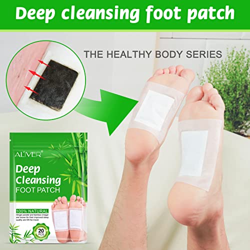 20PCS Foot Pads, Natural Bamboo Vinegar Ginger Powder Foot Pads - Image 4