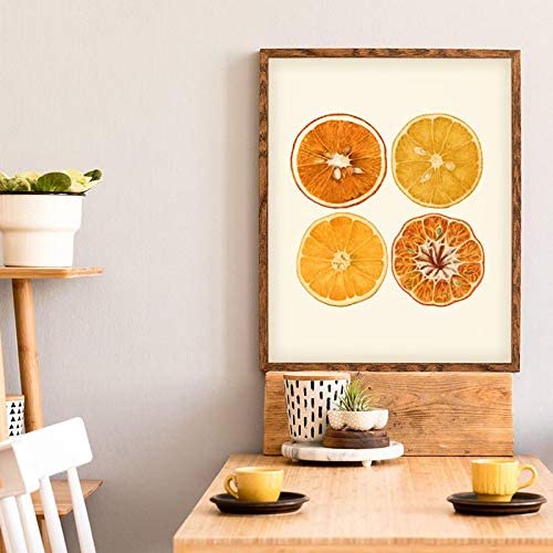 Amazon｜絵画美術 フルーツウォールアートパネルオレンジシトラス