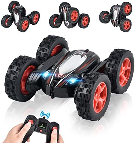 ArgoHome RC Car Remote Control Car RC Stunt Car, 360 Degree Flips Double Sided Rotating Race Car, Remote Controlled Car for Kids, 4WD Monster Truck Tumbling Crawler Vehicle, Best Gift for Kids, Green