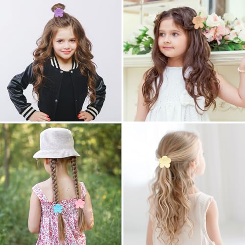 20 Pinzas de Plástico para Cabello con Flores Pequeñas miniatura 6