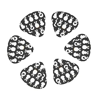 Lot de 12 médiators de guitare avec motif mignon et pingouins et cœurs pour guitare acoustique électrique - Les Beatles, Paul McCartney, John Lennon, RIngo Starr, George Harrison Lot de 12 médiators de guitare avec motif mignon et pingouins et cœurs pour guitare acoustique électrique – Image 2