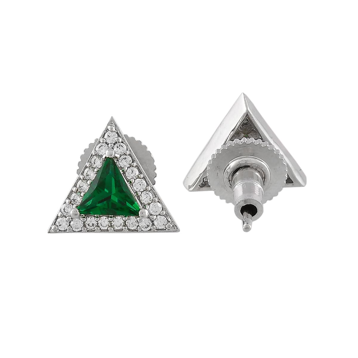 Green Triangle Cut CZ Jewelry Box Set