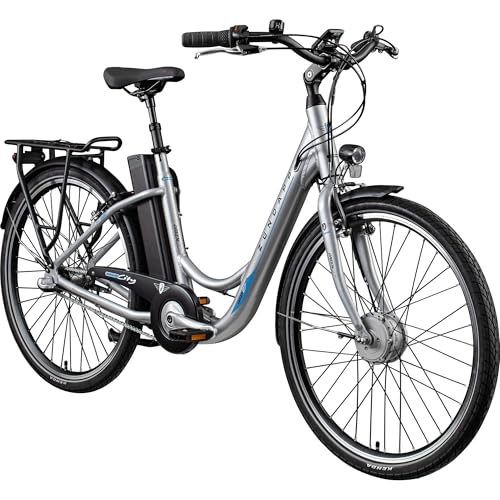 ZÜNDAPP E Bike 26 Zoll Fahrrad Damen Ebike 26 Zoll Green 2.7 Elektrofahrrad Pedelec Cityrad Hollandrad