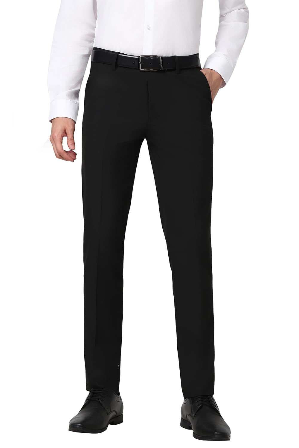 peter england Men Mid Rise Work Regular Fit Utility Pants-picture-37