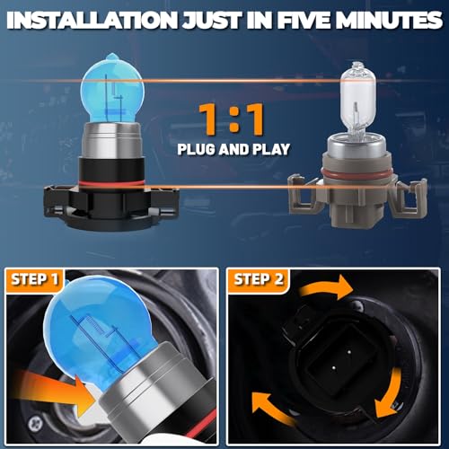 Image of Fog Light Bulbs Compatible with GMC Acadia 2007-2012, 5202 Fog Lights Halogen Light Bulb, Super Bright 6000K White, Plug and Play, Pack of 2