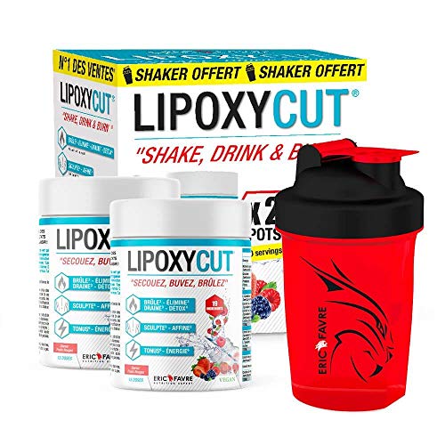 DRAINEUR BRULE GRAISSE Lipoxycut - Boisson Minceur - Shake, Drink & Burn - Brûle Graisse - Shake Perte de Poids - Programme 30 J - Laboratoire Français Eric Favre – Fruits Rouges(Shaker Offert)