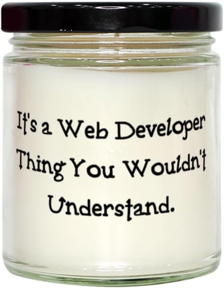 Inspirational Web Developer Gifts, It's a Web Developer Thing You, Inspirational Scent Candle for Friends, from Coworkers, Gifts for Coworkers, Gift Ideas for Colleagues, Christmas Gifts for