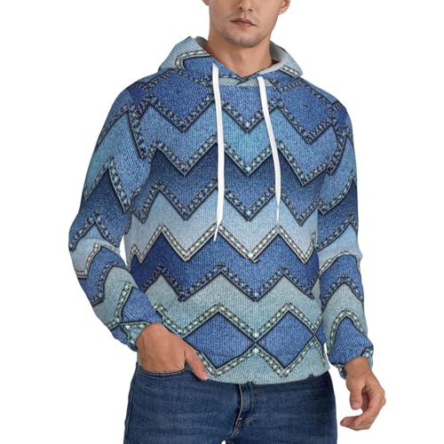 Sweat à capuche bleu dégradé pour look décontracté de week-end