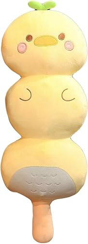 Almohada de felpa de pato, lindo cojín de peluche de pato amarillo, almohada para abrazar, regalo para niñas y niños, 25 pulgadas