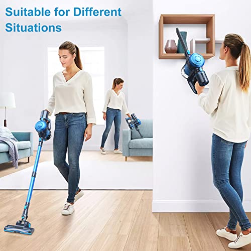 Lubluelu Aspirateur Balai sans Fil 15000pa, Aspirateur sans Fil, Aspirateur Balais Electriques 40Min Autonomie, Batterie Amovible, Filtre à 5 Couches, Sol Dur/Tapis Cheveux Courts/Poils d'animaux - Image 6