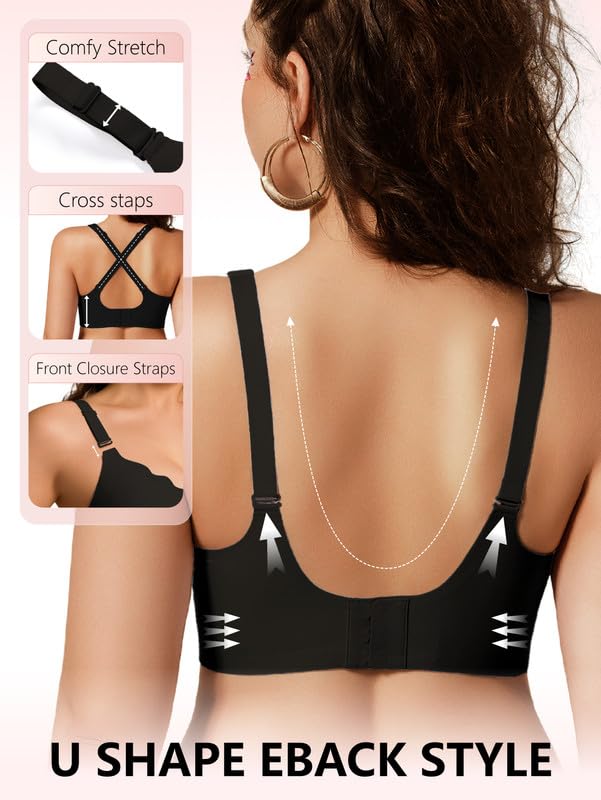 Image of COCOMARTS Jelly Bras for Women No Underwire Scalloped Wireless Push Up Bra | Seamless Full Coverage Supportive Everyday Essentials Tshirt Bras, Soft Breathable Comfortable Bralettes