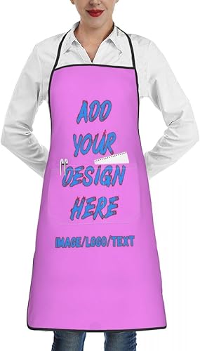 Delantal personalizado para adultos, añade tu propio texto fotográfico al diseño de delantal impermeable