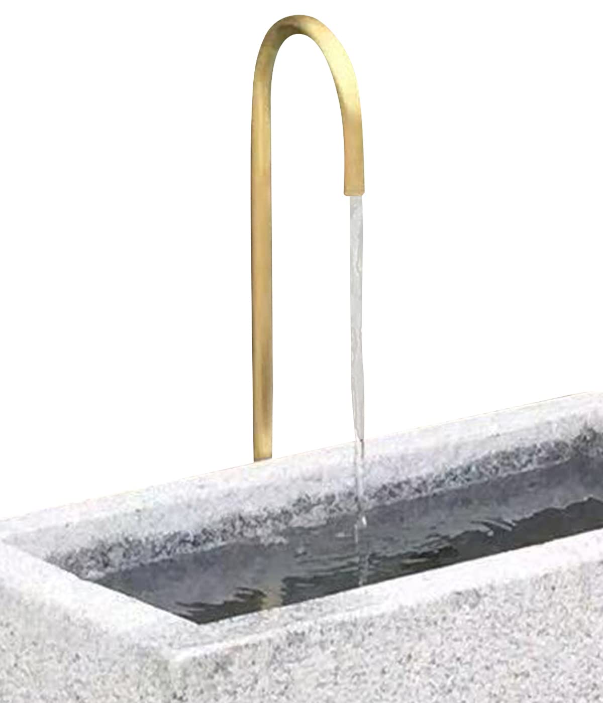 Dehner Gartenbrunnen Salzburg, ca. 60 x 72 x 35 cm, Granit/Metall, grau/Gold